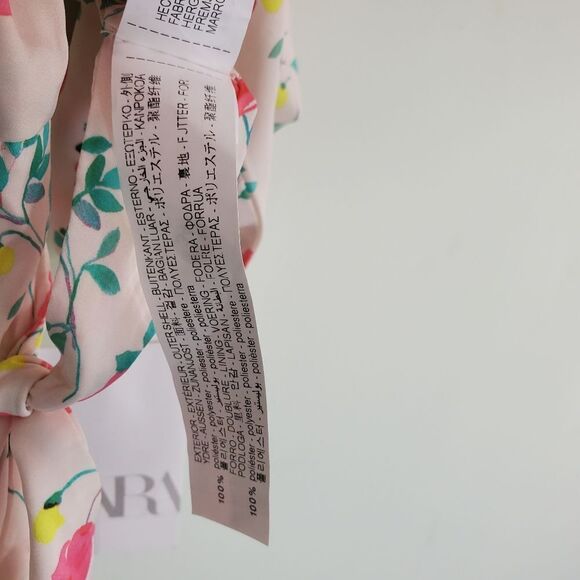 Zara Silky Floral Crop Top Cami Size‎ Medium - Picture 12 of 16